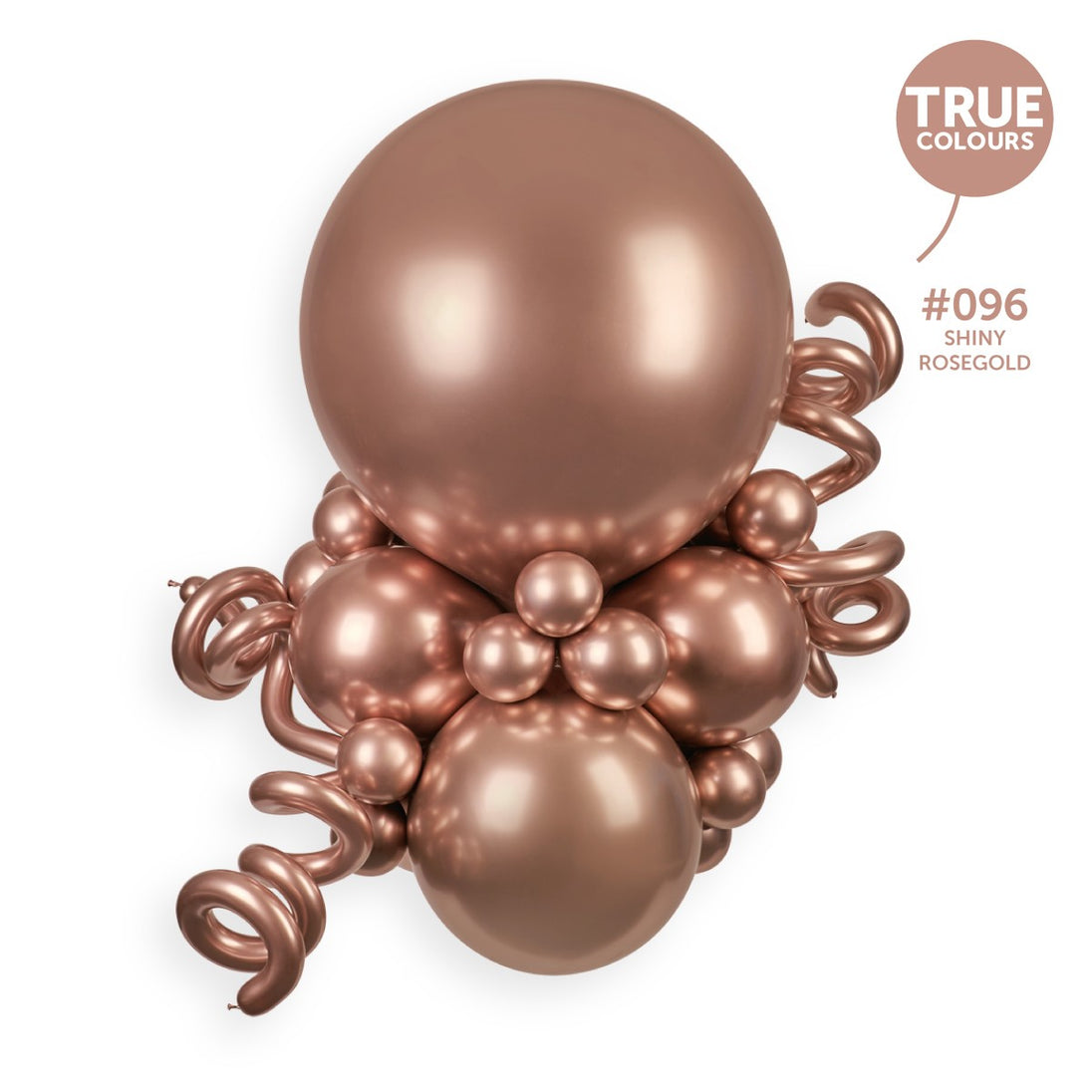Gemar 13" Shiny Rose Gold #096 GB120 50pcs Round Balloon — Italian store TRUE COLOURS bouquet original 1200px