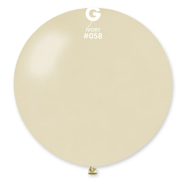 Gemar 31" Metallic Ivory #058 GM30 1pc Round Balloon — Italian store beauty original 1200px