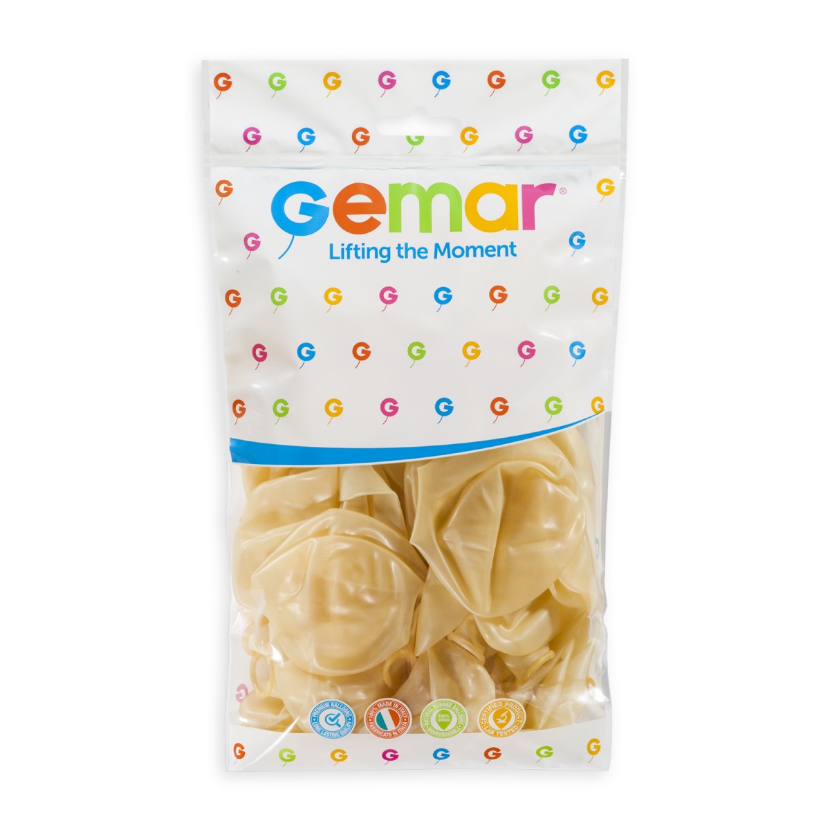 Gemar 19" Crystal Clear #000 G19 25pcs Round Balloon — Italian store hang-pack original 1200px