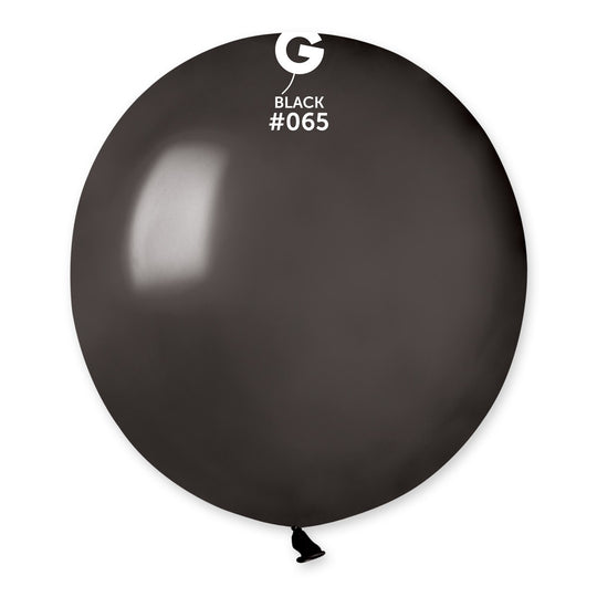 19" Metallic Black #065 GM19 25pcs Round Balloon — Italian store beauty original 1200px