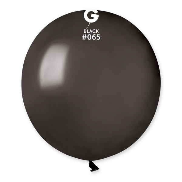 19" Metallic Black #065 GM19 25pcs Round Balloon — Italian store beauty original 1200px