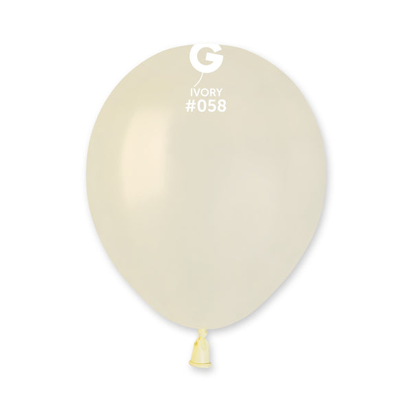 Gemar 5" Metallic Ivory #058 AM50 50pcs Round Balloon — Italian store beauty original 1200px