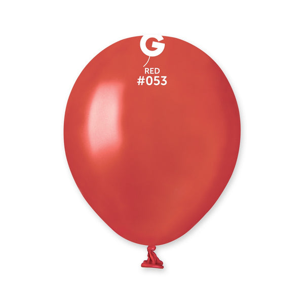 Gemar 5" Metallic Red #053 AM50 50pcs Round Balloon — Italian store beauty original 1200px