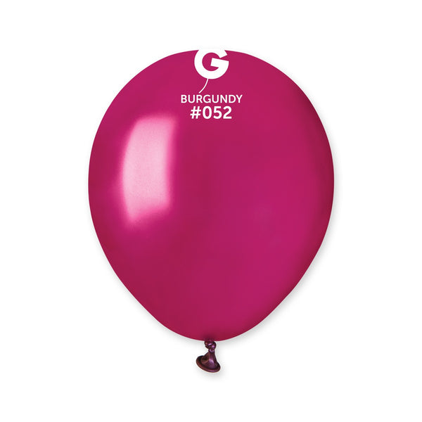 Gemar 5" Metallic Burgundy #052 AM50 50pcs Round Balloon — Italian store beauty original 1200px