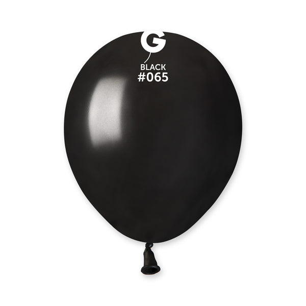 Gemar 5" Metallic Black #065 AM50 50pcs Round Balloon — Italian store beauty original 1200px