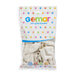Gemar 13" Metallic White #029 GM120 50pcs Round Balloon — Italian store hang-pack original 1200px