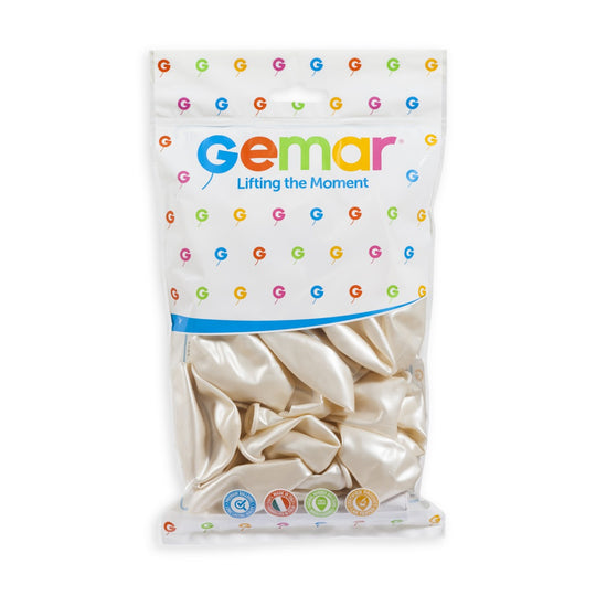 Gemar 13" Metallic Pearl #028 GM120 50pcs Round Balloon — Italian store hang-pack original 1200px