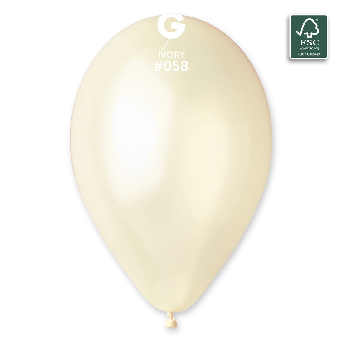 Gemar 13" Metallic Ivory #058 GM120 50pcs Round Balloon — Italian store beauty original 1200px