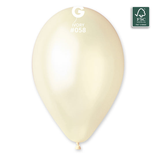 Gemar 13" Metallic Ivory #058 GM120 50pcs Round Balloon — Italian store beauty original 1200px