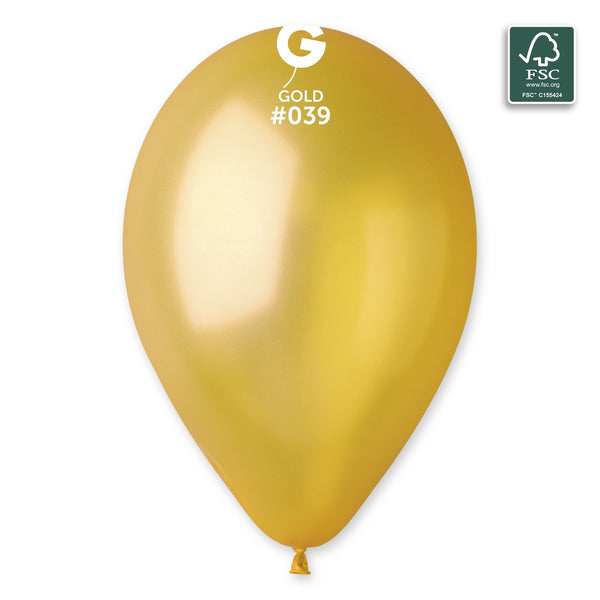 Gemar 13" Metallic Gold #039 GM120 50pcs Round Balloon — Italian store beauty original 1200px