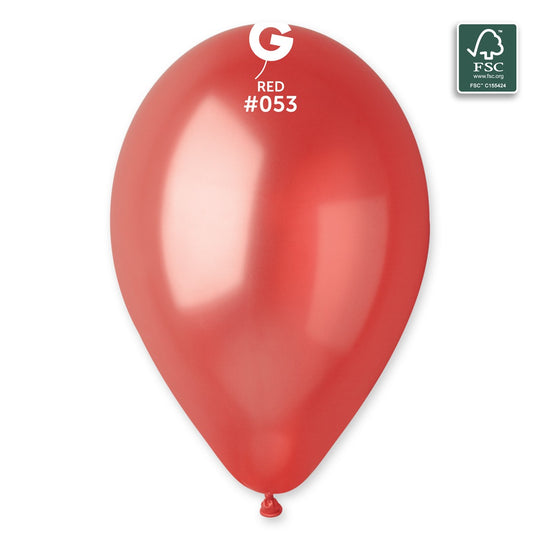 Gemar 13" Metallic Red #053 GM120 50pcs Round Balloon — Italian store beauty original 1200px
