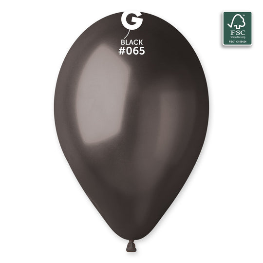 Gemar 13" Metallic Black #065 GM120 50pcs Round Balloon — Italian store beauty original 1200px