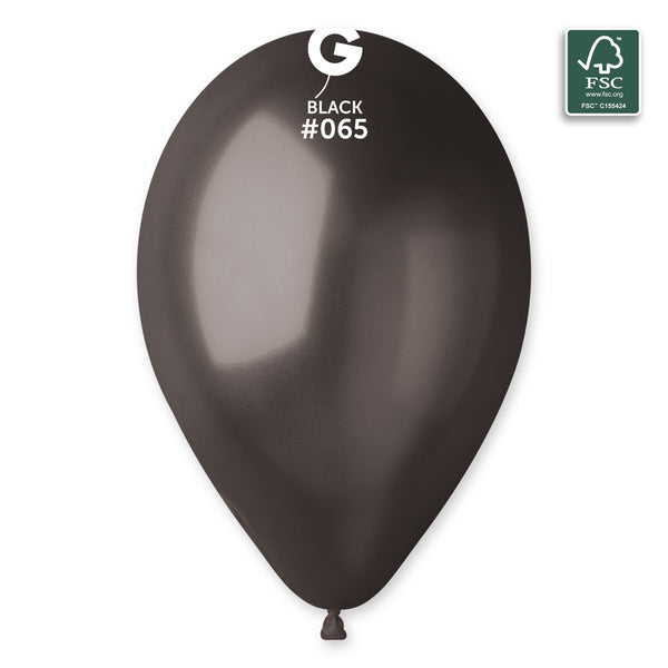 Gemar 13" Metallic Black #065 GM120 50pcs Round Balloon — Italian store beauty original 1200px
