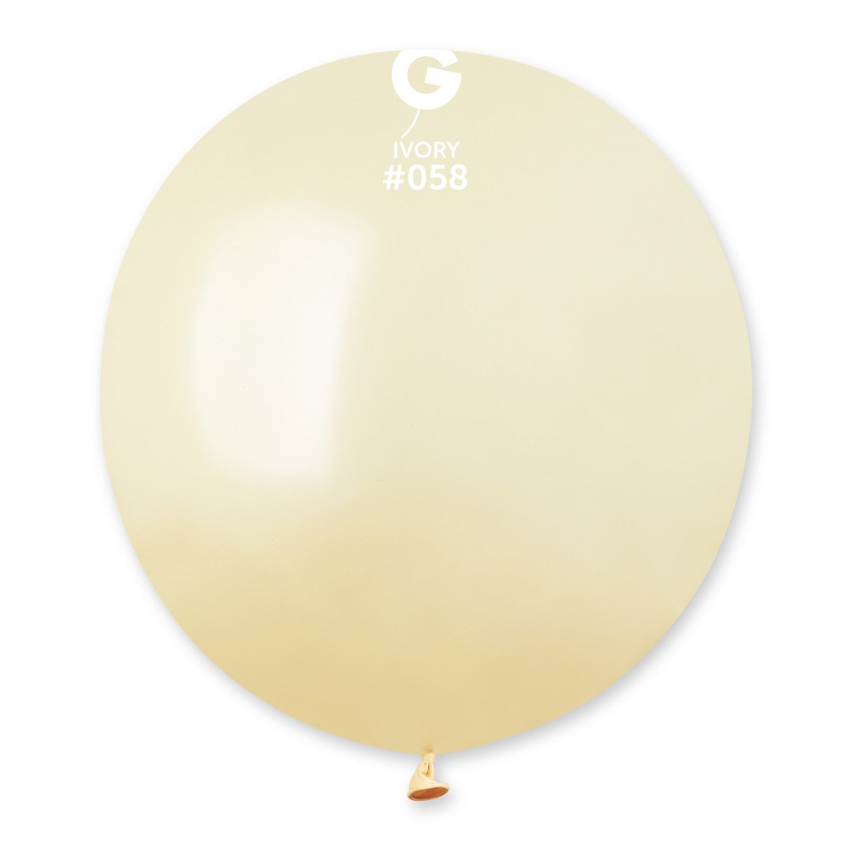 Gemar 19" Metallic Ivory #058 GM19 25pcs Round Balloon — Italian store beauty original 1200px
