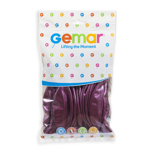 Gemar 19" Metallic Burgundy #052 GM19 25pcs Round Balloon — Italian store hang-pack original 1200px