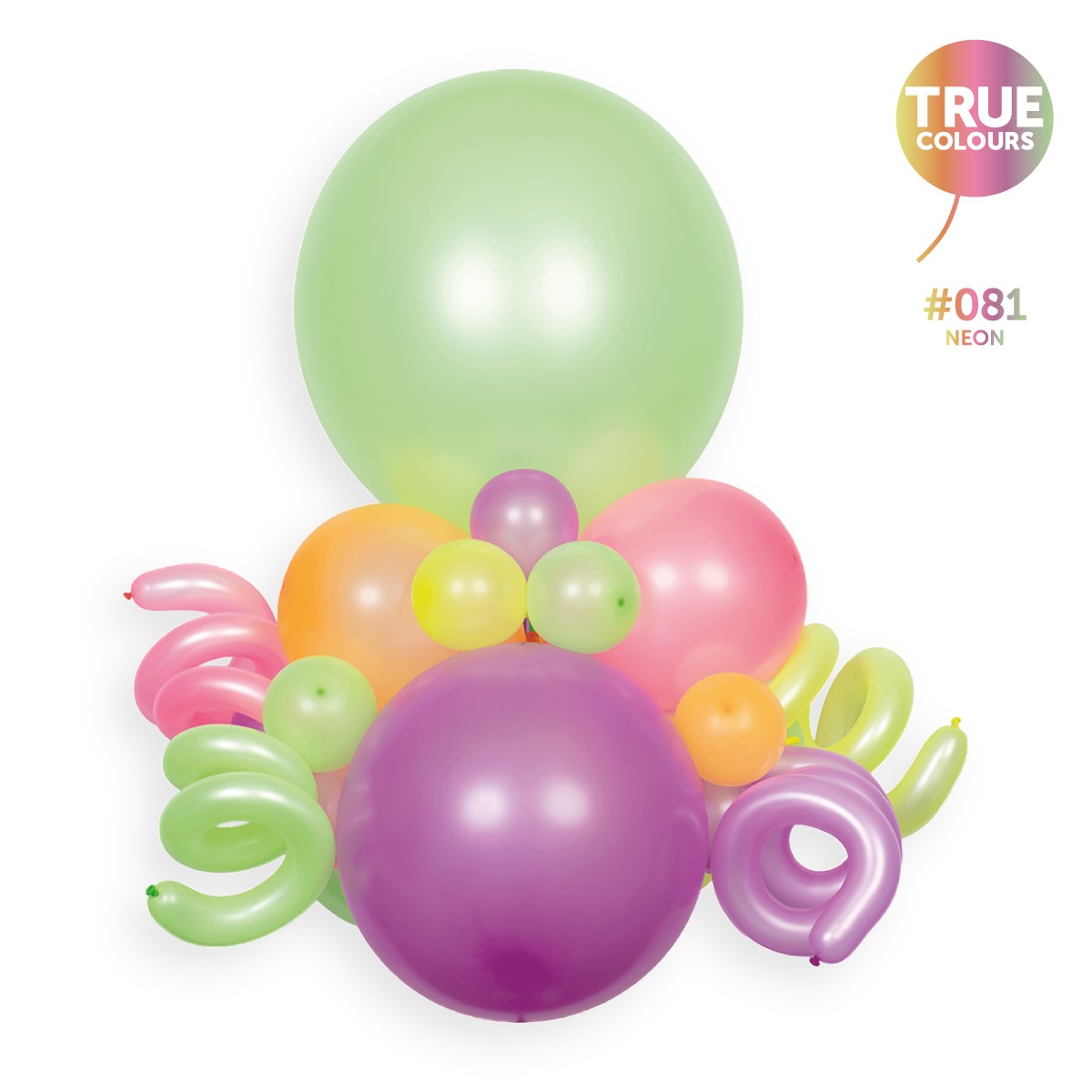Gemar 19" Neon Assorted #081 G19 25pcs Round Balloon — Italian store official multi true-colour original 1200px