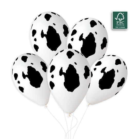 Gemar 13" Cow Print #001 Black Print Round Balloons 25pcs — Italian store beauty original 1200px