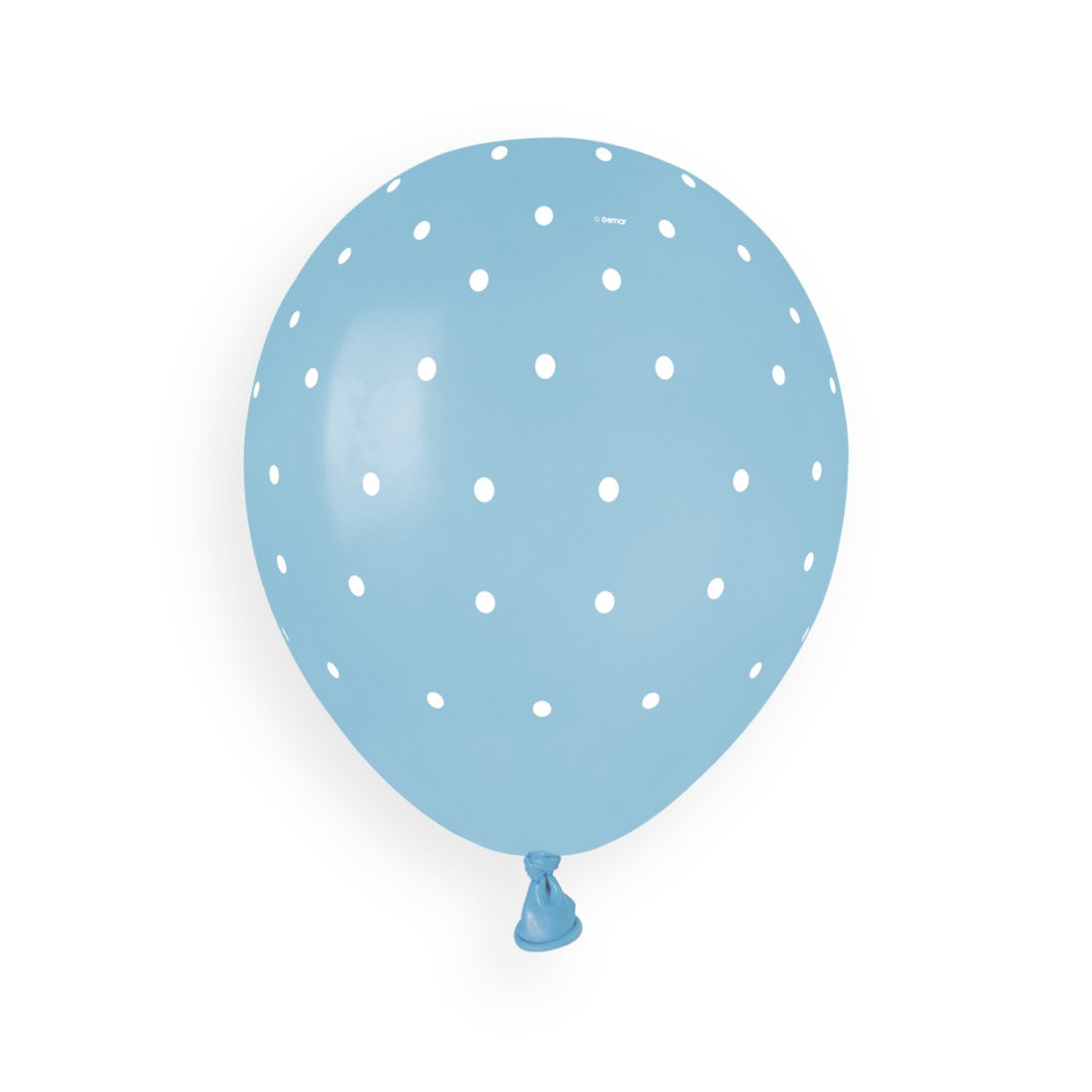 Gemar 5" Chic Dots #1051 Blue Round Balloons 50pcs — Italian store true-colour / colour-print detail original 1200px