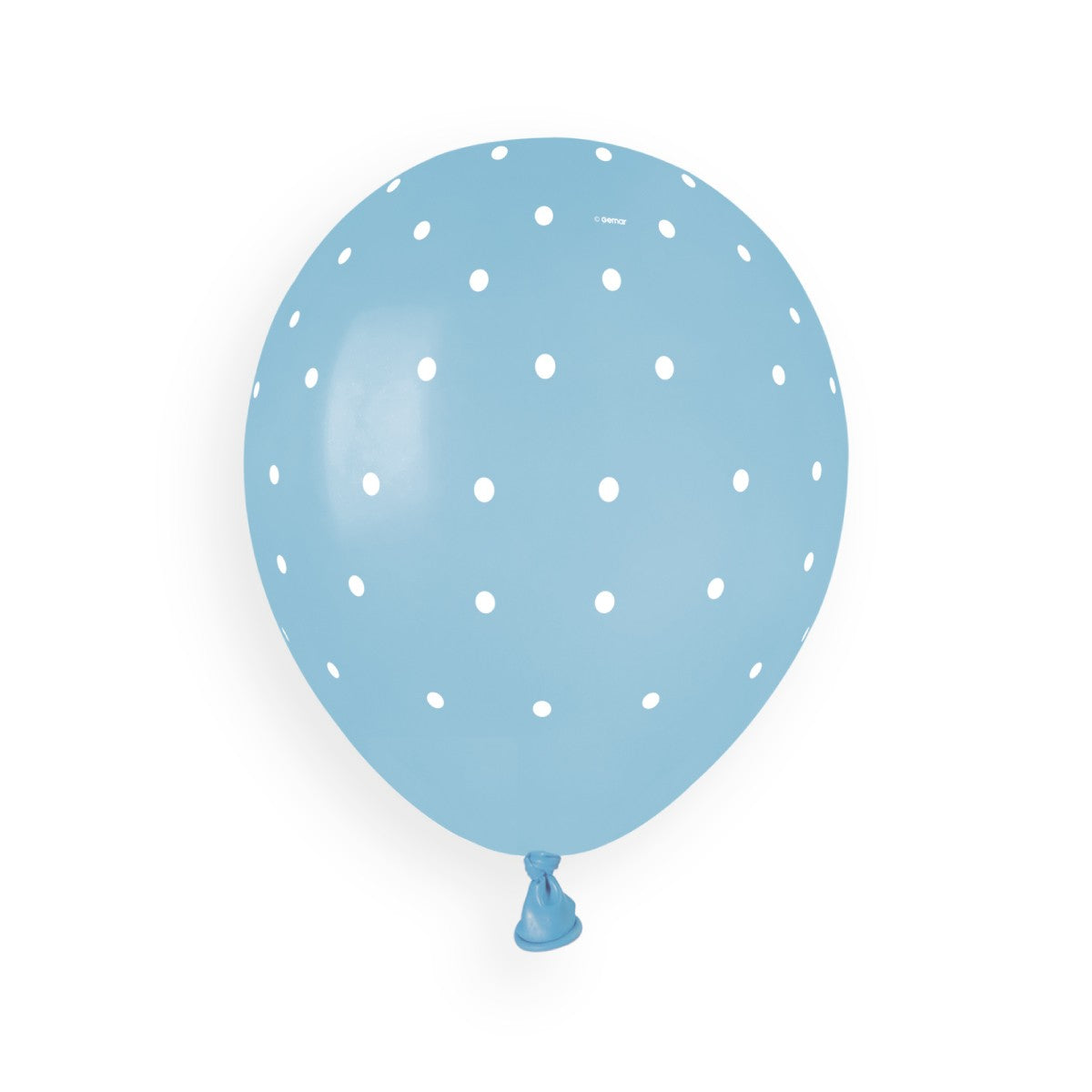 Gemar 5" Chic Dots #1051 Blue Round Balloons 50pcs — Italian store true-colour / colour-print detail original 1200px