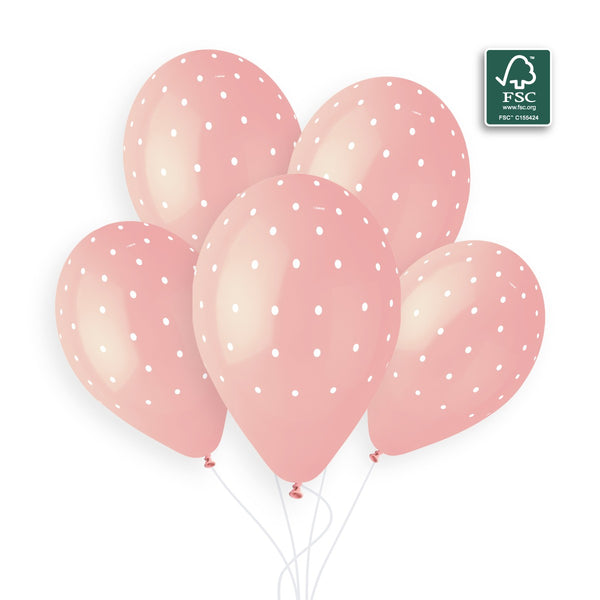 Gemar 13" Chic Dots Baby Pink #073 Round Balloons 25pcs — Italian store beauty original 1200px