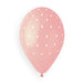 Gemar 13" Chic Dots Baby Pink #073 Round Balloons 25pcs — Italian store true-colour / colour-print detail original 1200px