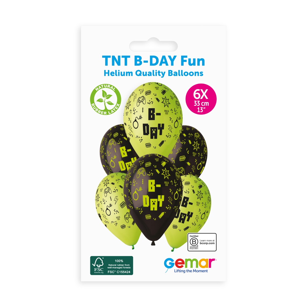 Gemar 13" Tnt B-Day Fun #1230 GS120 6pcs — Italian store pack original 1200px