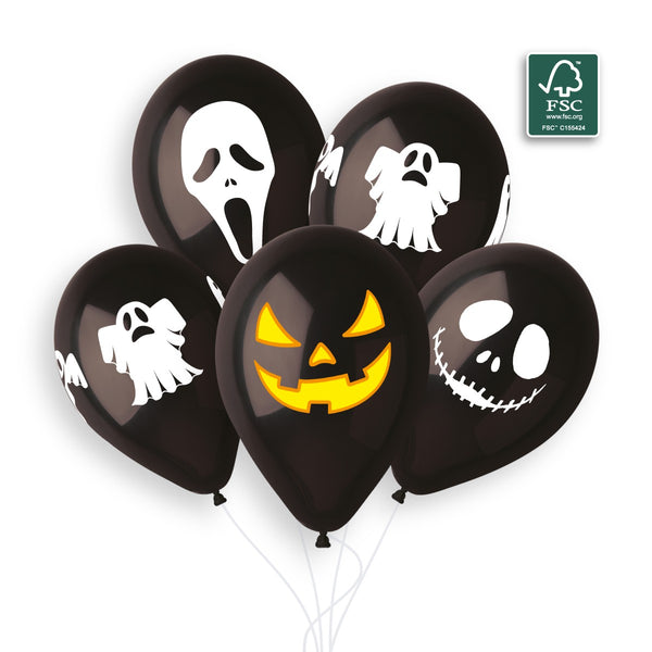 Gemar 13" Halloween Face #182 GS120 6pcs Round Balloon — Italian store beauty original 1200px