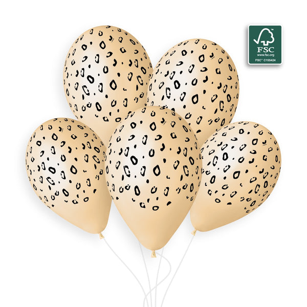 Gemar 13" Cheetah Spots GS120 6pcs Round Balloon — Italian store beauty original 1200px
