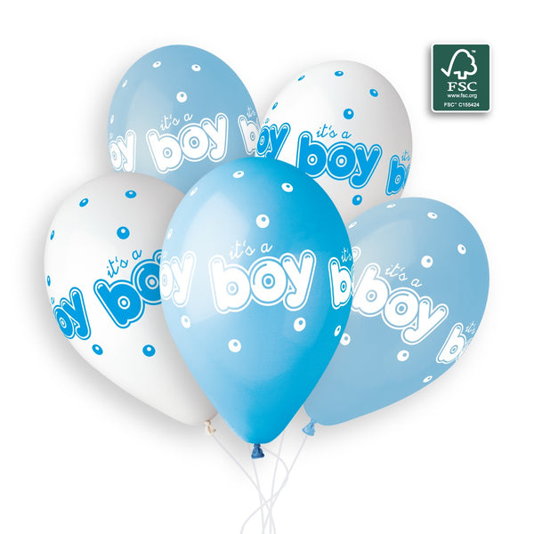 Gemar 13" It'S A Boy & Bubble #943 GS120 6pcs Round Balloon — Italian store beauty original 1200px