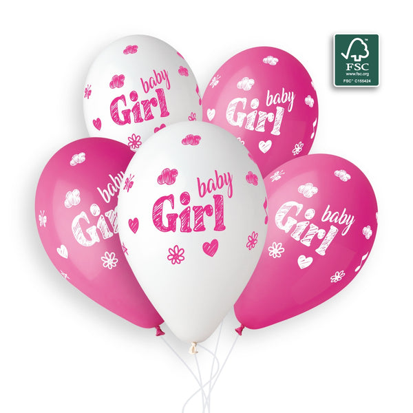 Gemar 13" Baby Girl #934 GS120 6pcs Round Balloon — Italian store beauty original 1200px