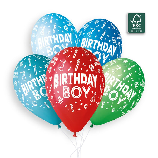 Gemar 13" #478 Birthday Boy Fun GS120 6pcs Round Balloon — Italian store beauty original 1200px