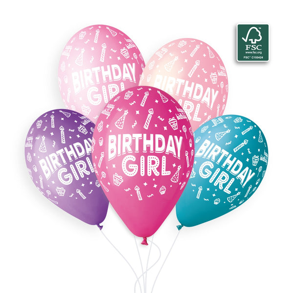 Gemar 13" #477 Birthday Girl Fun GS120 6pcs Round Balloon — Italian store beauty original 1200px