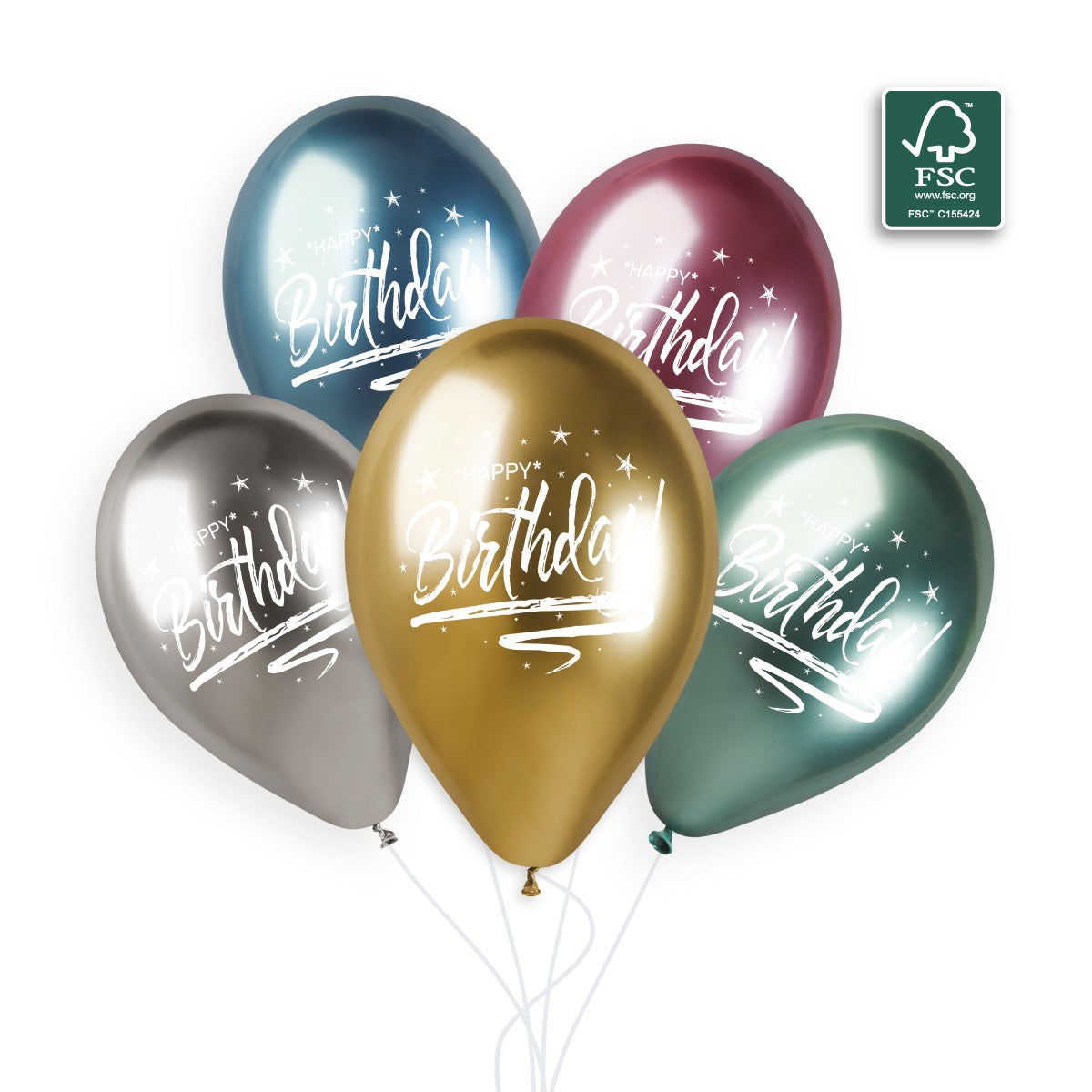 Gemar 13" Shiny Happy Birth #798 GBS120 6pcs Round Balloon — Italian store beauty original 1200px