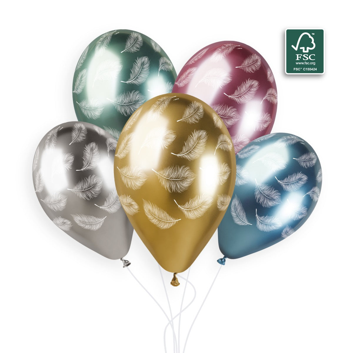Gemar 13" Plume #1032 GBS120 6pcs Round Balloon — Italian store beauty original 1200px