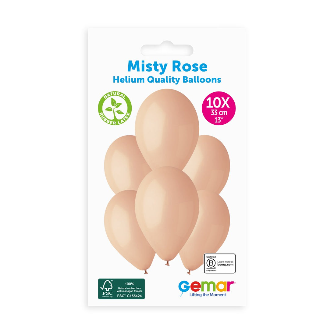 Gemar 13" Misty Rose #099 G120 10pcs Round Balloon — Italian store pack original 1200px