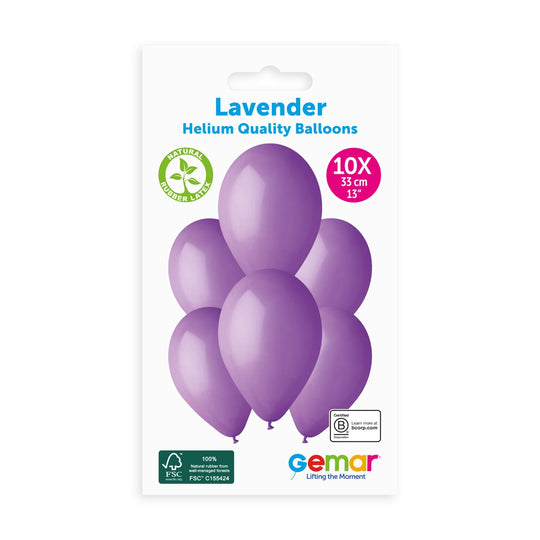 Gemar 13" Lavender #049 G120 10pcs Round Balloon — Italian store pack original 1200px