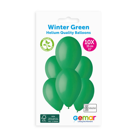 Gemar 13" Winter Green #013 G120 10pcs Round Balloon — Italian store pack original 1200px