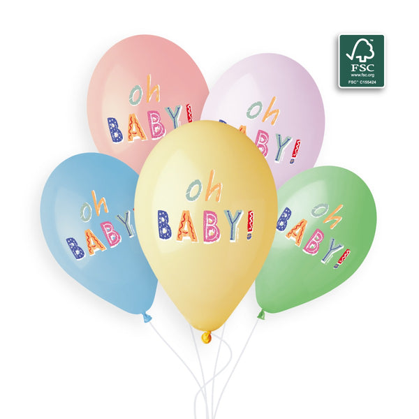 Gemar 13" Sweet Oh Baby #1013 GS120 6pcs Round Balloon — Italian store beauty original 1200px