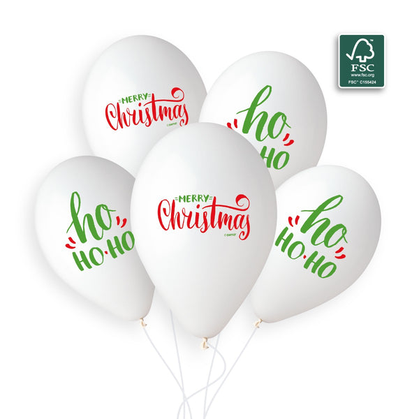Gemar 13" Ho Ho Ho Merry Christmas #1190 GS120 6pcs Round Balloon — Italian store beauty original 1200px