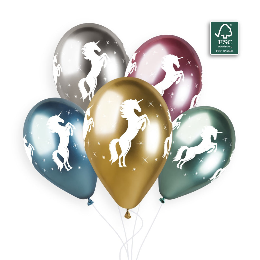 Gemar 13" Unicorn #834 GBS120 6pcs Round Balloon — Italian store beauty original 1200px