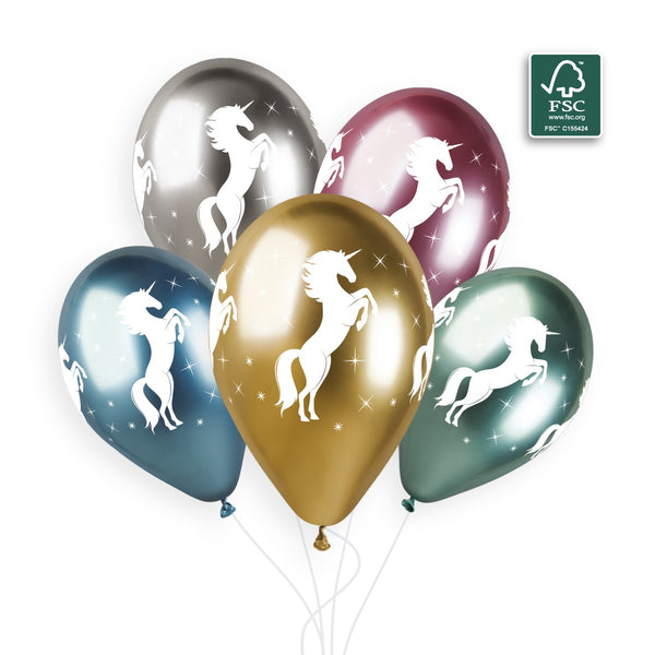 Gemar 13" Unicorn #834 GBS120 6pcs Round Balloon — Italian store beauty original 1200px