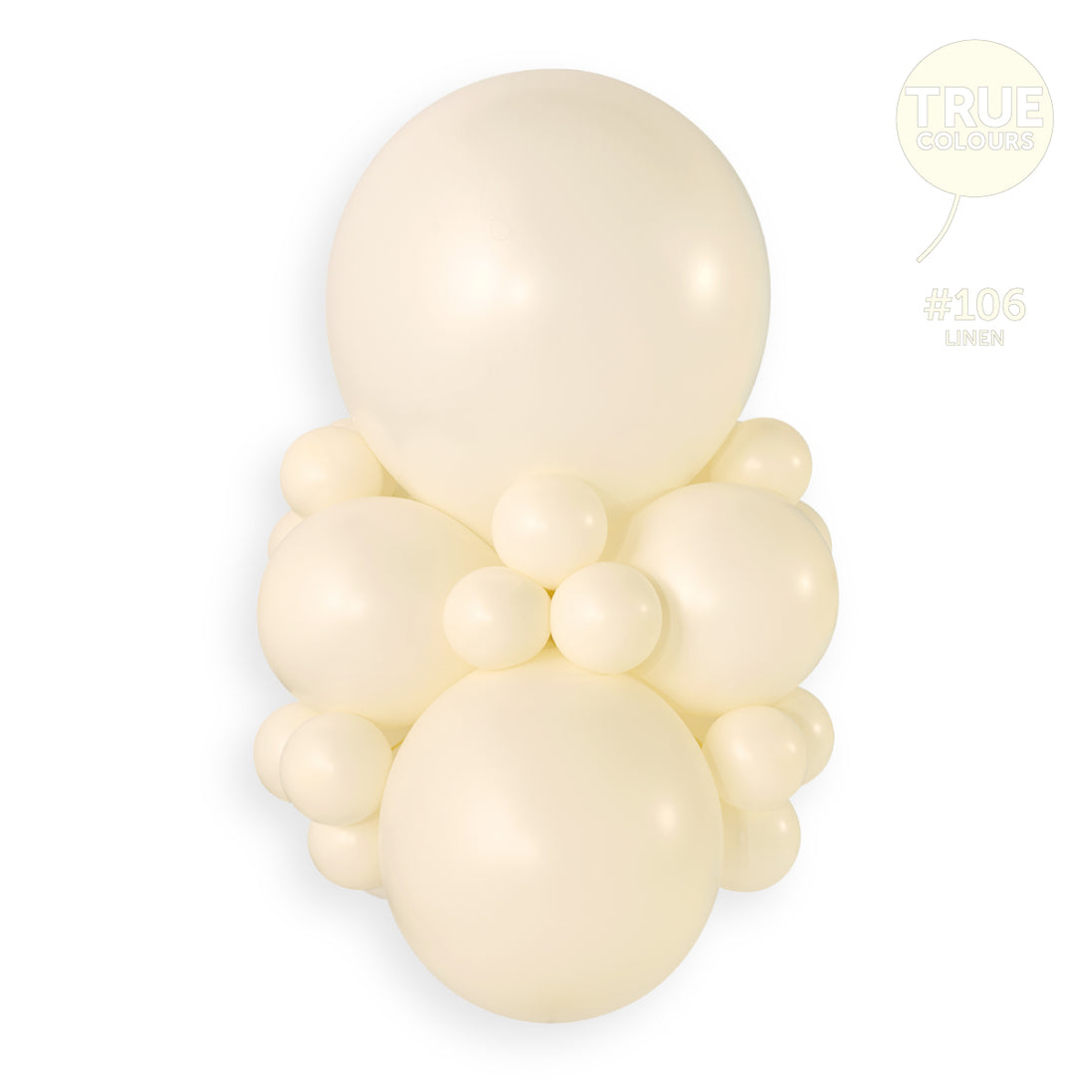 Gemar true colour reference — 13" Linen #106 G120 50pcs Round Balloon