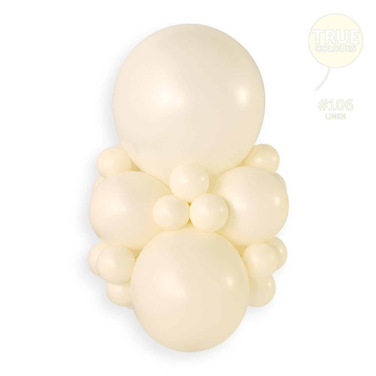 Gemar true colour reference — 13" Linen #106 G120 50pcs Round Balloon