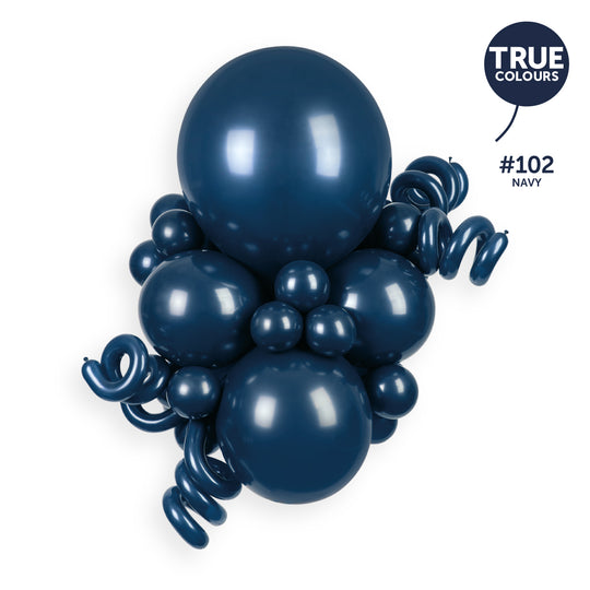 Gemar true colour reference — Gemar 1" Navy #102 D2 100pcs Modelling Balloons