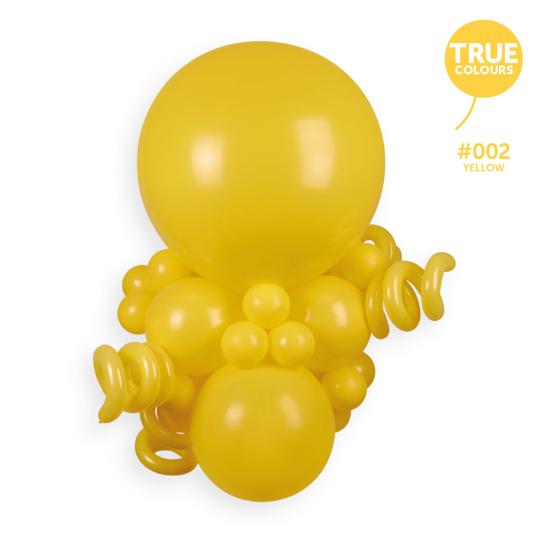 Gemar true colour reference — Gemar 6" Yellow #002 GL6 100pcs Link Balloons
