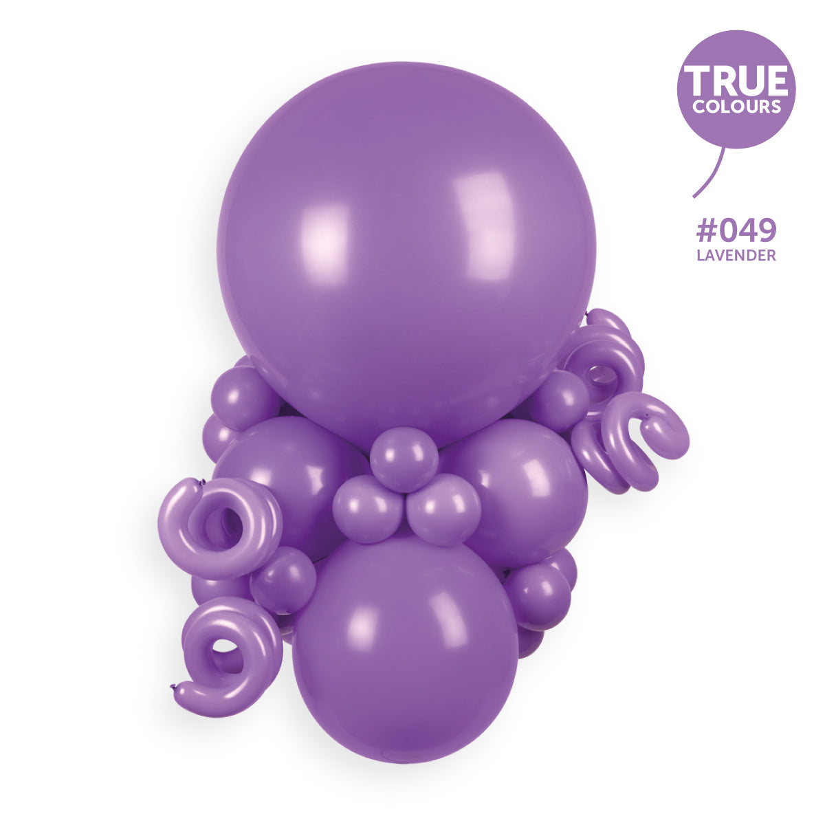 Gemar true colour reference — Gemar 6" Lavender #049 CR6 100pcs Modelling Balloons