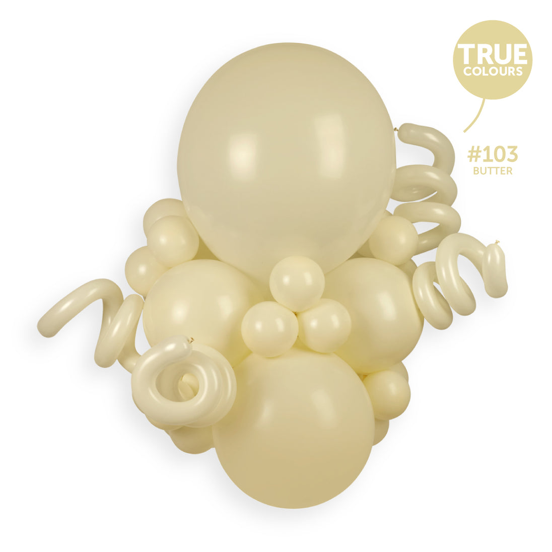 Gemar true colour reference — Gemar 13" Butter #103 G120 50pcs Round Balloon