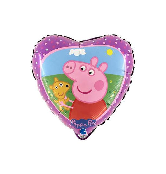 18" Peppa Pig & Teddy Foil Balloon Packaged