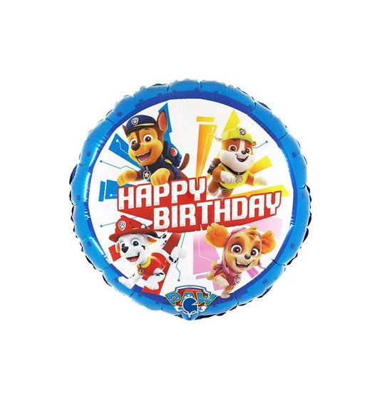 18" Paw Patrol - Happy Birthday Foil Balloon Packaged