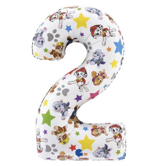 Paw Patrol - Number Two 26" Foil Balloon Packaged